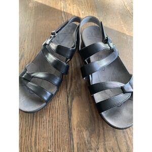 women's grasshopper sandals black size 8 Casual comfortable quality